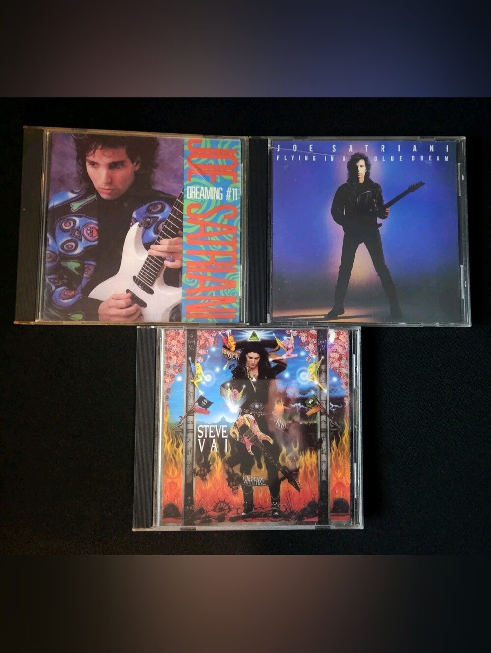 Vintage Joe Satriani + Steve Vai Music CD Lot